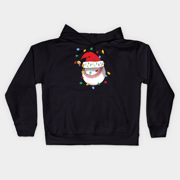 Baseball Christmas Kids Hoodie by Origami Fashion